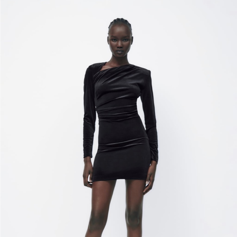 NWT velvet asymmetrical dress